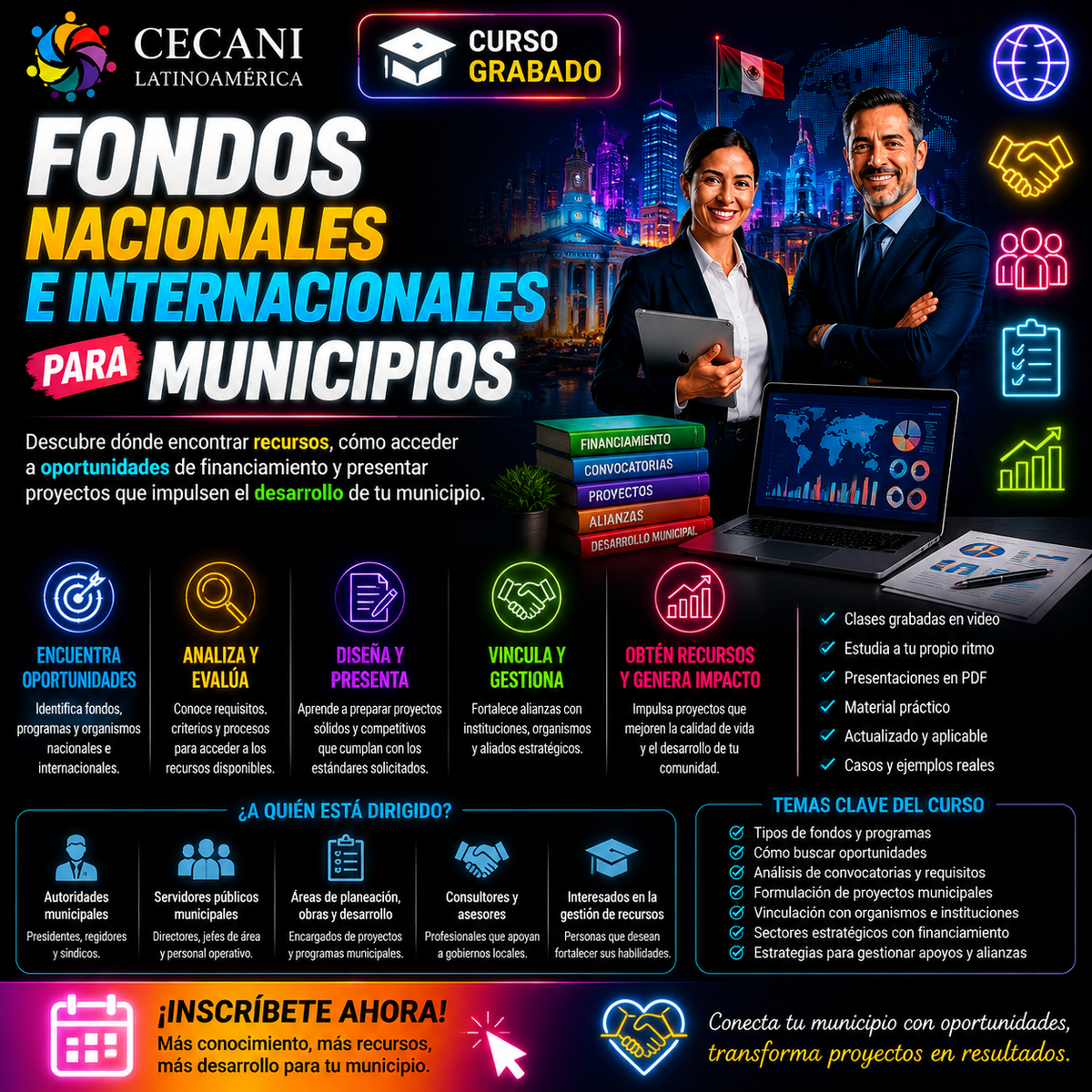 Curso en Fondos Nacionales e Internacionales para Municipios
