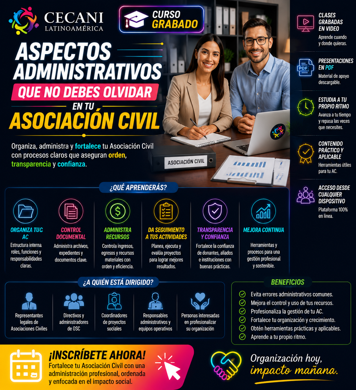 Curso en Aspectos Administrativos que no Debes Olvidar en tu Asociación Civil