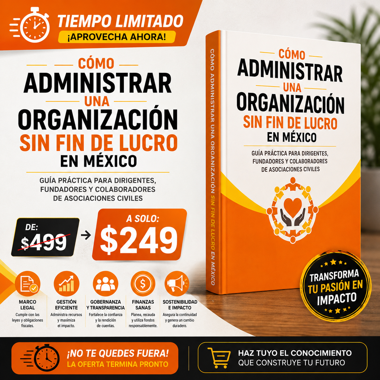 Guía: Cómo Dirigir una Asociación Civil sin Errores/ Cómo Administrar una Organización sin Fin de Lucro en México