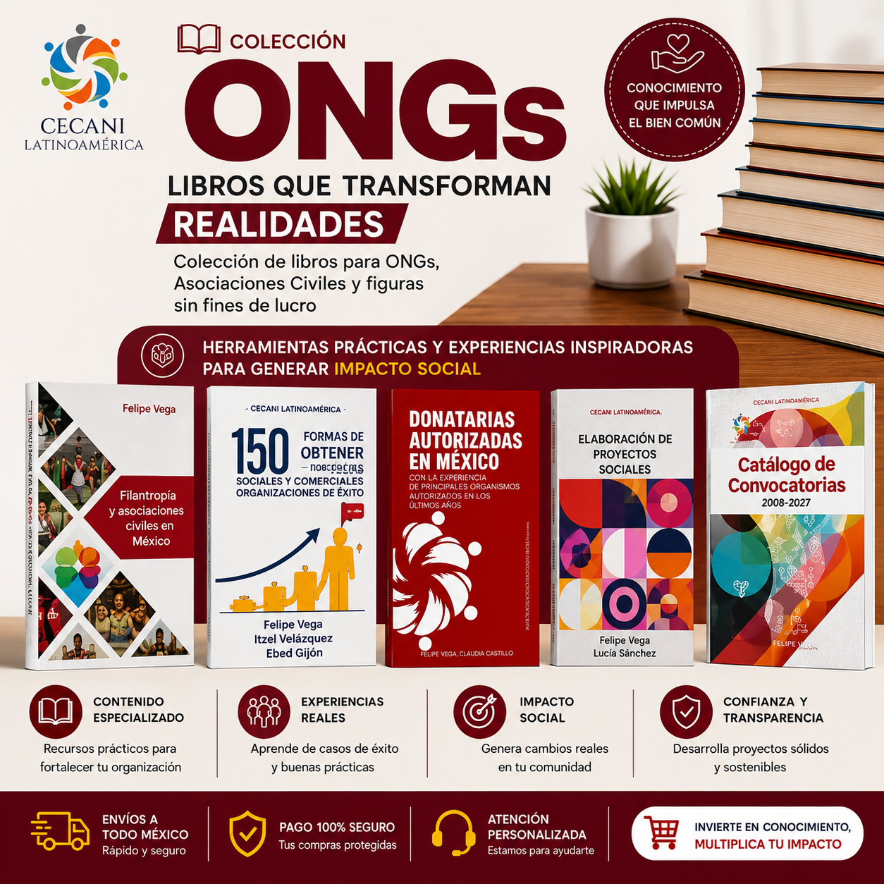 Colección de libros Físicos para ONGs, Asociaciones Civiles y figuras sin fines de lucro