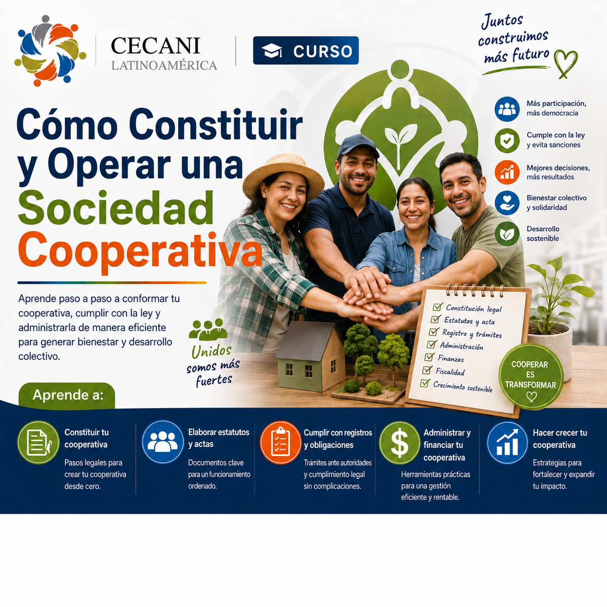 Curso: Cómo Constituir y operar  una Sociedad Cooperativa