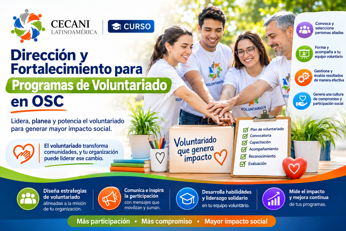 Curso: Dirección y Fortalecimiento para Programas de Voluntariado en OSC